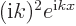 $({{\rm i}}k)^2e^{{{\rm i}}kx}$