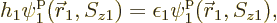 \begin{displaymath}
h_1 \pp1/{\skew0\vec r}_1//z1/ = \epsilon_1 \pp1/{\skew0\vec r}_1//z1/,
\end{displaymath}