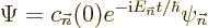 \begin{displaymath}
\Psi = c_{\vec n}(0) e^{-{\rm i}E_{\vec n}t /\hbar} \psi_{\vec n}
\end{displaymath}