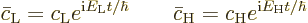 \begin{displaymath}
\bar c_{\rm {L}} = c_{\rm {L}} e^{{\rm i}E_{\rm {L}} t/\hba...
... \bar c_{\rm {H}} = c_{\rm {H}} e^{{\rm i}E_{\rm {H}} t/\hbar}
\end{displaymath}