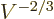 $V^{-2/3}$