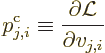 \begin{displaymath}
p^{\rm {c}}_{j,i} \equiv \frac{\partial{\cal L}}{\partial v_{j,i}}
\end{displaymath}