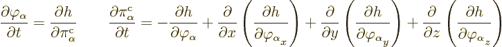 \begin{displaymath}
\frac{\partial\varphi_\alpha}{\partial t}
= \frac{\partial...
...\left(\frac{\partial h}{\partial\varphi_\alpha\strut_z}\right)
\end{displaymath}