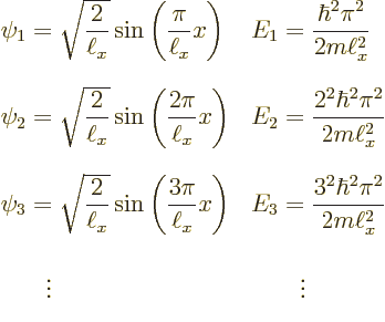 \begin{displaymath}
\renewedcommand{arraystretch}{2.9}
\begin{array}{ll}
\psi...
...\ell_x^2}} \\
\qquad \!\vdots & \qquad \vdots
\end{array} %
\end{displaymath}