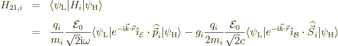 \begin{eqnarray*}
H_{21,i} & = & {\left\langle\psi_{\rm {L}}\hspace{0.3pt}\righ...
...kew 6\widehat{\vec S}}_i {\left\vert\psi_{\rm {H}}\right\rangle}
\end{eqnarray*}