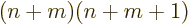 $(n+m)(n+m+1)$