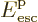 ${\vphantom' E}^{\rm p}_{\rm {esc}}$