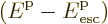 $({\vphantom' E}^{\rm p}-{\vphantom' E}^{\rm p}_{\rm {esc}})$