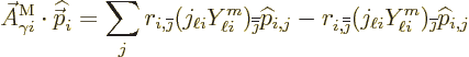 \begin{displaymath}
\skew3\vec A_{\gamma i}^{\rm {M}}\cdot{\skew 4\widehat{\ske...
...{\ell i} Y_{\ell i}^{m})_{\overline{\jmath}}{\widehat p}_{i,j}
\end{displaymath}