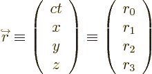 \begin{displaymath}
\kern-1pt{\buildrel\raisebox{-1.5pt}[0pt][0pt]
{\hbox{\hspa...
... \left(\begin{array}{c}r_0\\ r_1\\ r_2\\ r_3\end{array}\right)
\end{displaymath}